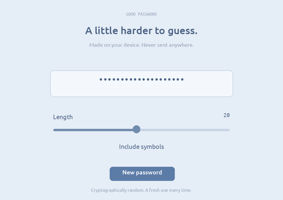 Good Password preview