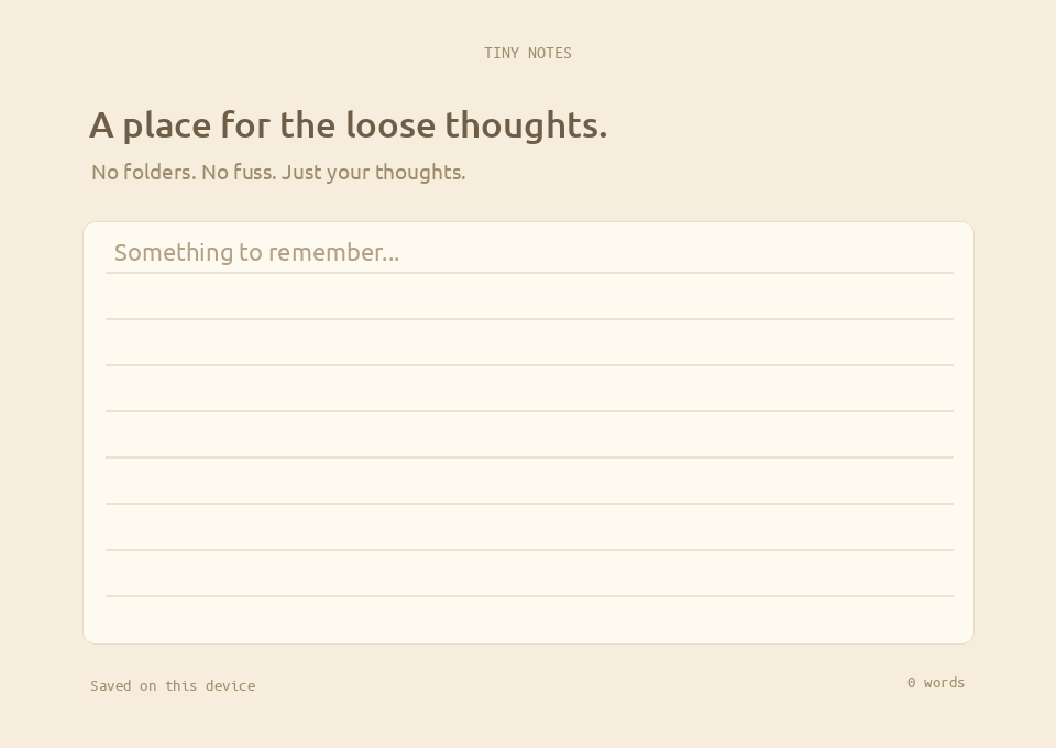 Tiny Notes preview